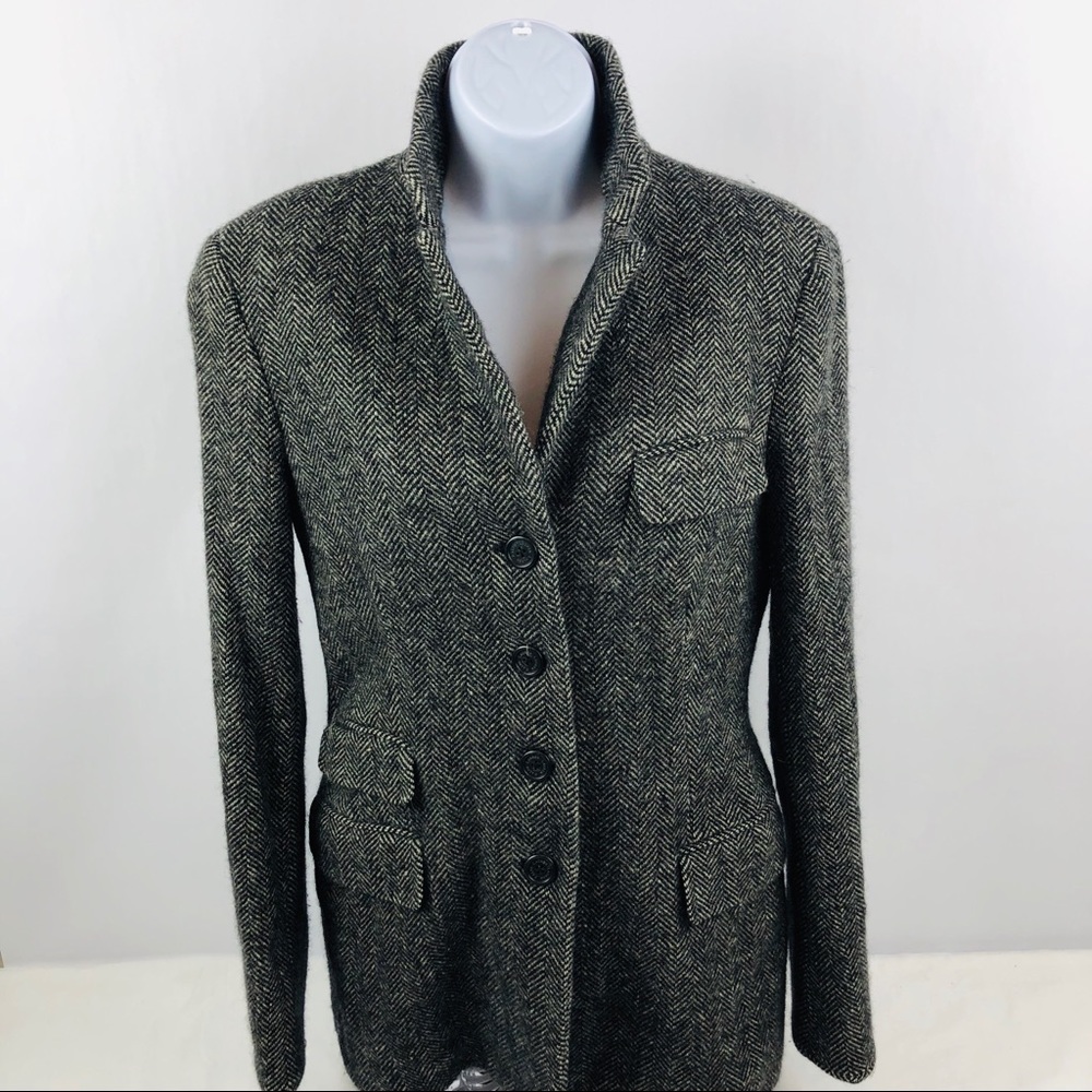 Ralph Lauren Womens Lined Wool Blend Blazer